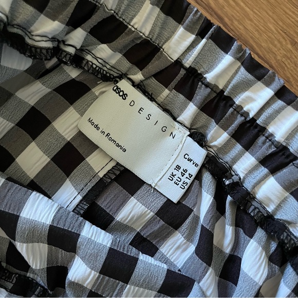 ASOS Curve Tiered Midi Skirt in Gingham NWOT - Picture 2 of 6